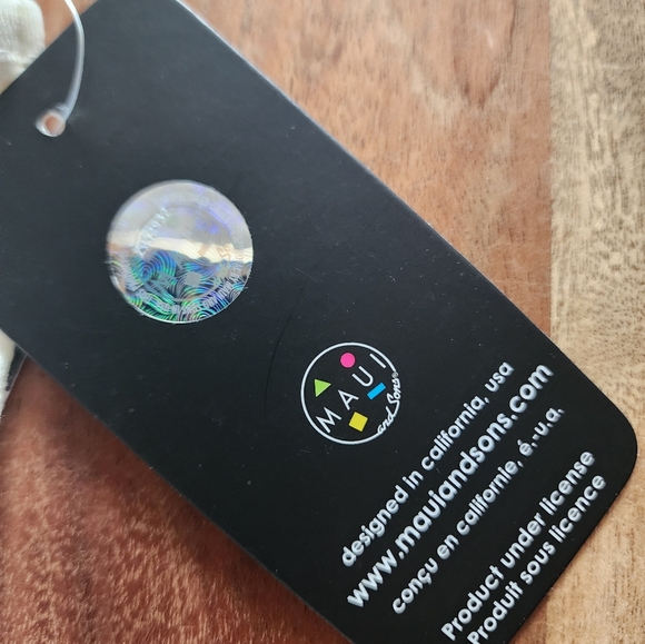 MAUI & Sons crop sleeveless tee, tropical wave tank top,100% cotton,XL - Picture 9 of 11